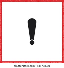 exclamation mark icon vector illustration.