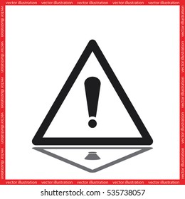 exclamation mark icon vector illustration eps10.