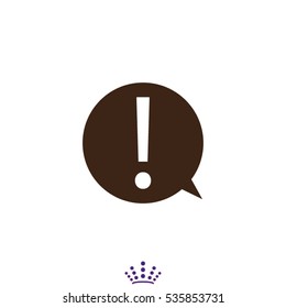 exclamation mark icon, vector illustration EPS 10
