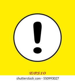 exclamation mark icon, vector illustration eps10