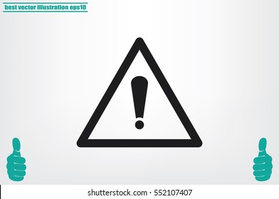 exclamation mark icon vector illustration eps10.