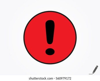 exclamation mark icon, vector illustration eps10