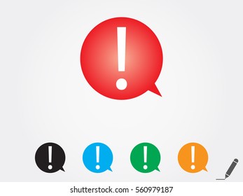 exclamation mark icon, vector illustration eps10