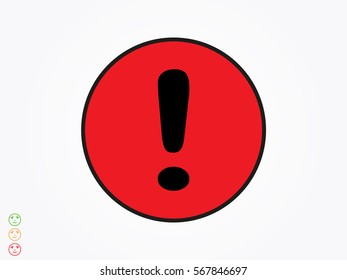 exclamation mark icon, vector illustration eps10