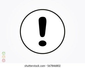 exclamation mark icon, vector illustration eps10
