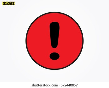 exclamation mark icon, vector illustration eps10