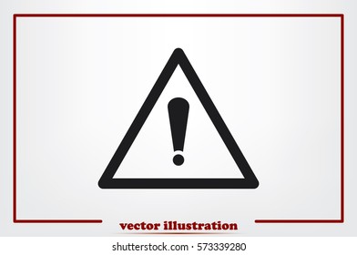 exclamation mark icon vector illustration eps10.