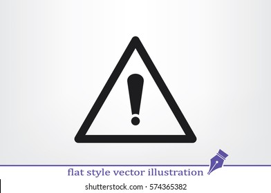 exclamation mark icon vector illustration eps10.