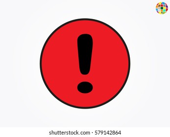 exclamation mark icon, vector illustration eps10