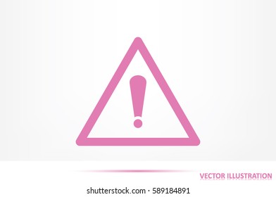 exclamation mark icon vector illustration eps10.