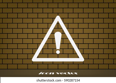 exclamation mark icon vector illustration eps10.
