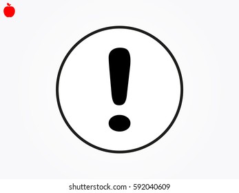 exclamation mark icon, vector illustration eps10