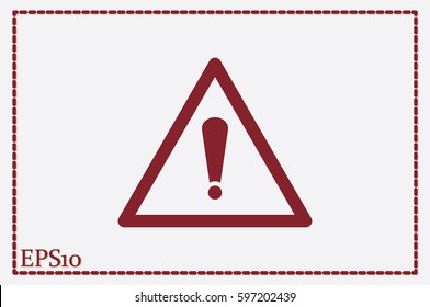 exclamation mark icon vector illustration eps10.