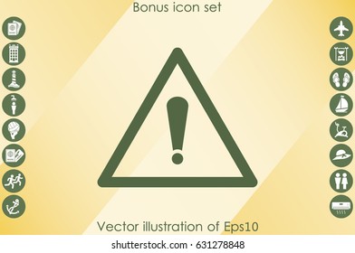 exclamation mark icon vector illustration eps10.