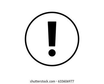 exclamation mark icon, vector illustration eps10