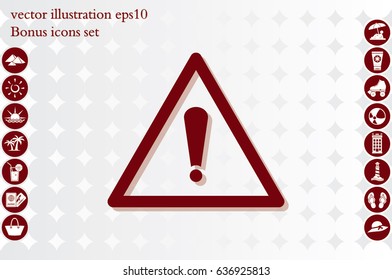 exclamation mark icon vector illustration eps10.