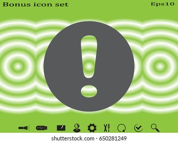 exclamation mark icon, vector illustration eps10