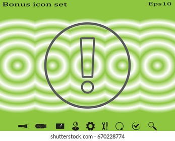 exclamation mark icon, vector illustration eps10