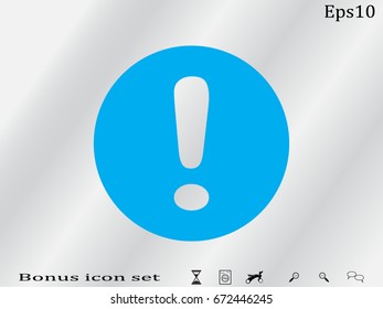 exclamation mark icon, vector illustration eps10