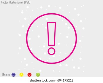 exclamation mark icon, vector illustration eps10