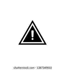 Exclamation mark icon vector. Logo illustration on white background. Flat design style.