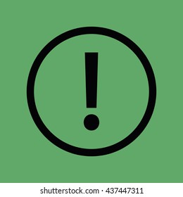 Exclamation mark icon vector sign