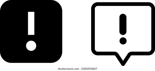 Exclamation Mark Icon Vector Symbol Set