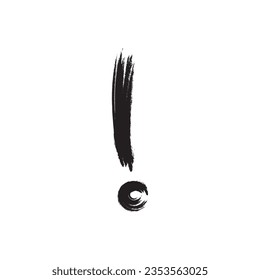 exclamation mark icon vector template illustration logo design