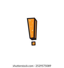 Icono de signo de exclamación Vector. Símbolo de línea negra relleno amarillo