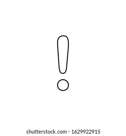 Exclamation mark icon. Warning symbol. Danger sign. Logo design element