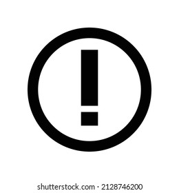 Icono de signo de exclamación. Advertencias y alertas. Vectores editables.