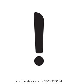 
Exclamation mark icon,flat design illustration