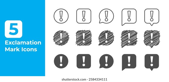 Exclamation Mark Icons Set Collection