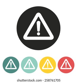 Exclamation mark icon.Vector illustration.