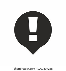 	
Exclamation mark icon.Warning symbol. vector