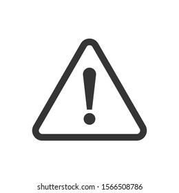 Exclamation mark isolated. Black vector Attention caution sign. Flat warning symbol.