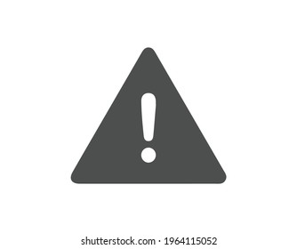 Exclamation mark isolated. Black vector Attention caution sign. Flat warning symbol.