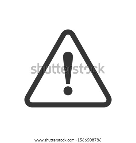 Exclamation mark isolated. Black vector Attention caution sign. Flat warning symbol. Stock foto © 