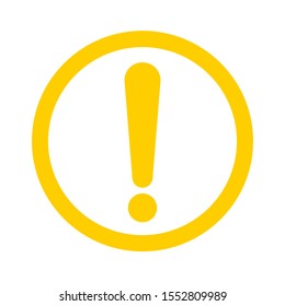 Exclamation mark isolated. Color vector Attention caution sign. Flat warning symbol.