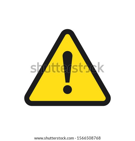 Exclamation mark isolated. Color vector Attention caution sign. Flat warning symbol.