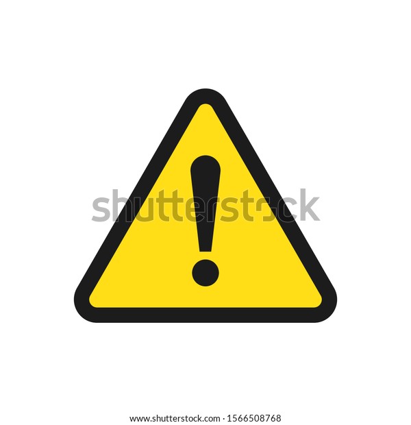 Exclamation mark isolated. Color vector Attention\
caution sign. Flat warning\
symbol.
