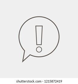 Exclamation mark. Line icon