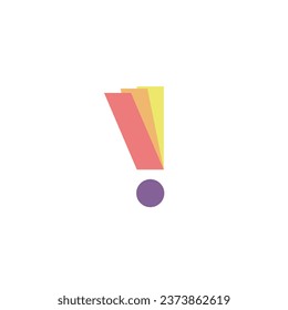 Exclamation mark logo with priority meaning