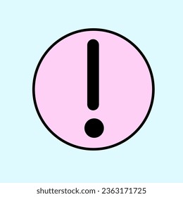 exclamation mark logo, simple with a circle