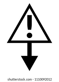 exclamation mark and map pointer