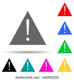 exclamation mark multi color style icon. Simple thin line, outline vector of web icons for ui and ux, website or mobile application