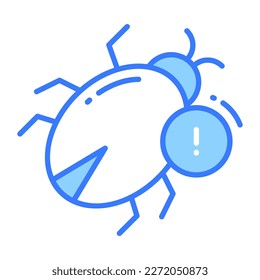 Marca de exclamación en un error que representa el vector de alerta de virus, fácil de usar y descargar