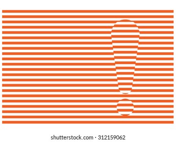 exclamation mark on dislocations red stripes