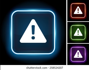 Exclamation mark on Glow Square Button