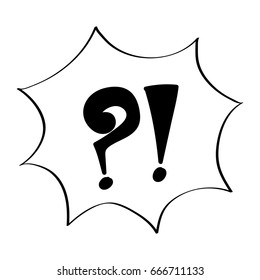 exclamation mark on White background